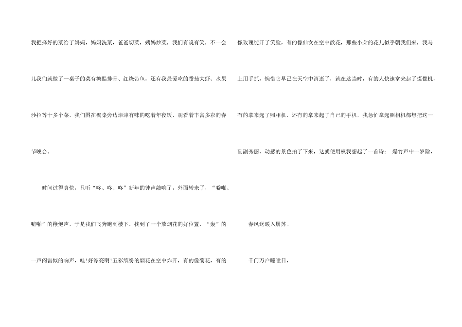 快乐春节的小学五年级600字_第2页