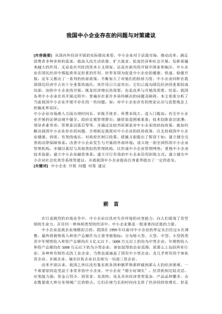 我国中小企业存在的问题与对策8