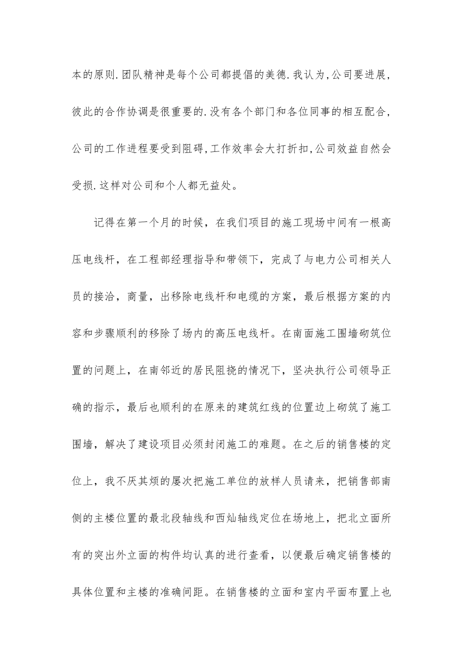 房地产公司试用期工作总结_第2页