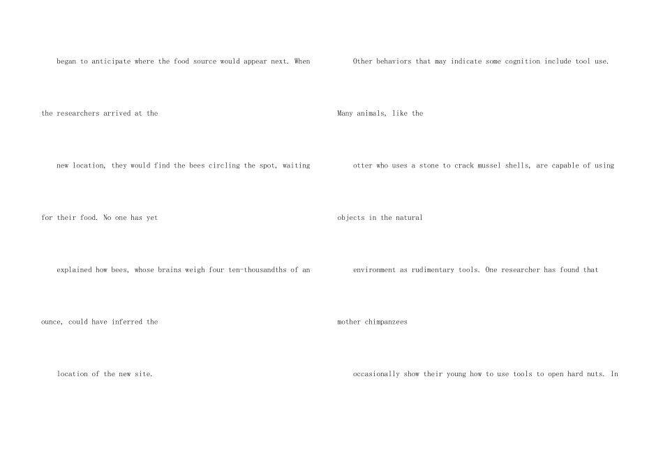 托福阅读真题练习：动物行为的文本+题目+答案_第3页