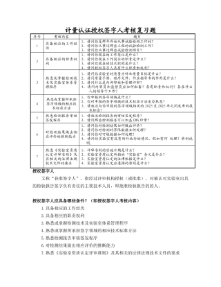 授权签字人考试题