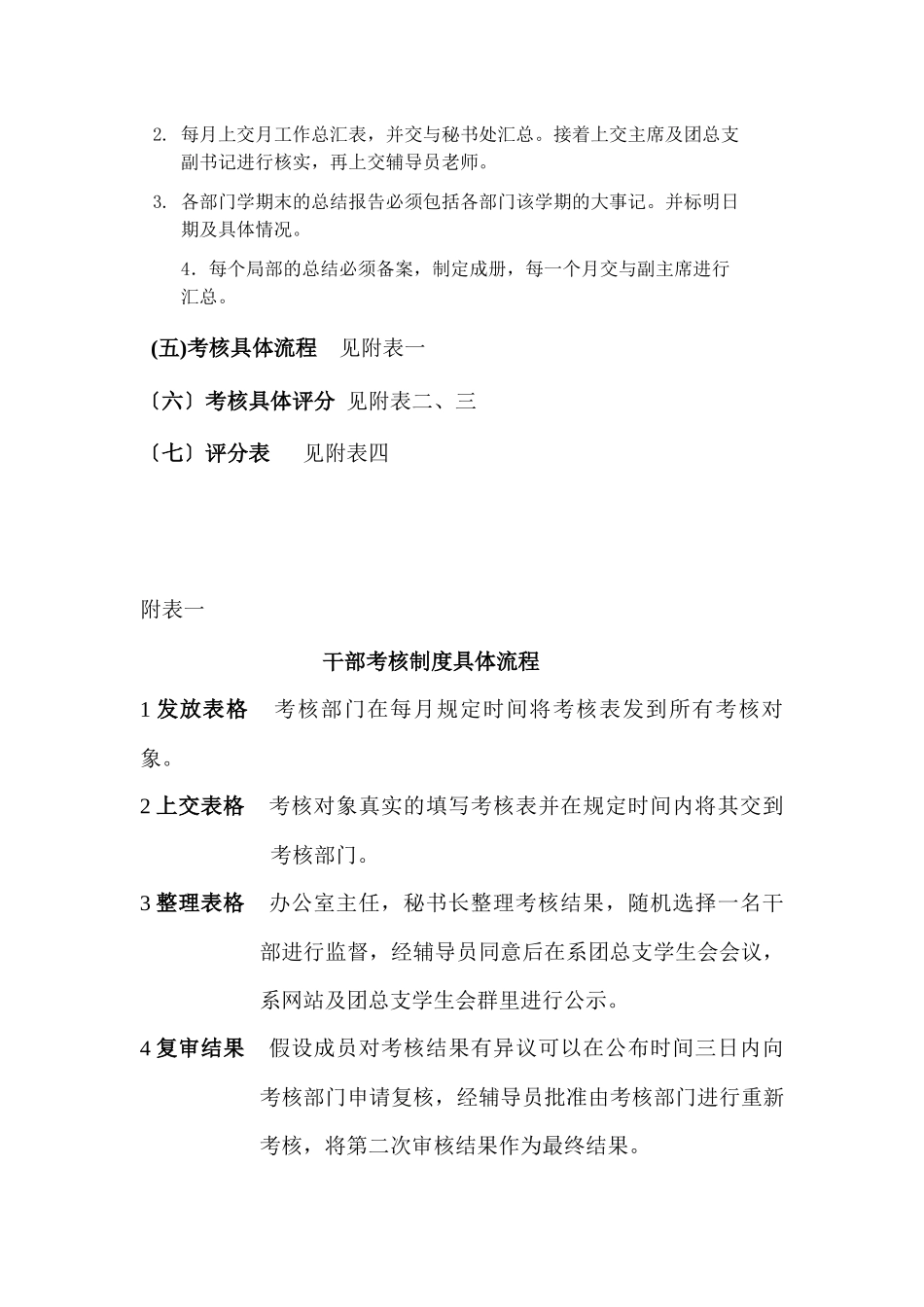 教科系第十届团总支学生会干部考核方案解析_第3页