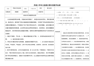 数学二年级下册--第七单元-试卷分析