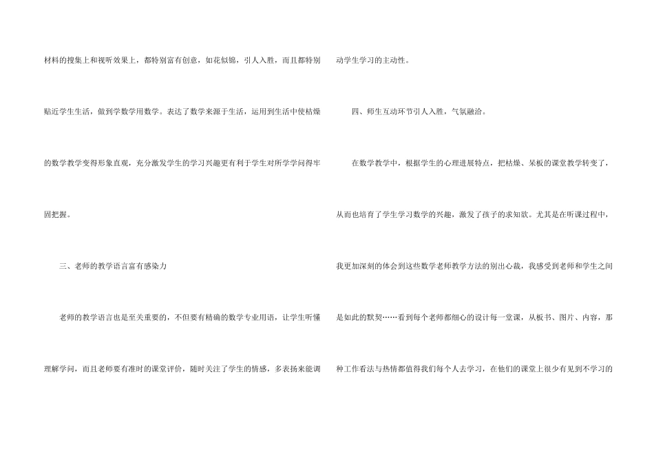 数学听课后个人心得体会十篇_第2页