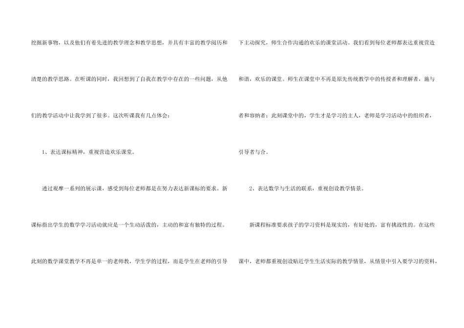 数学听课学习心得体会_第2页