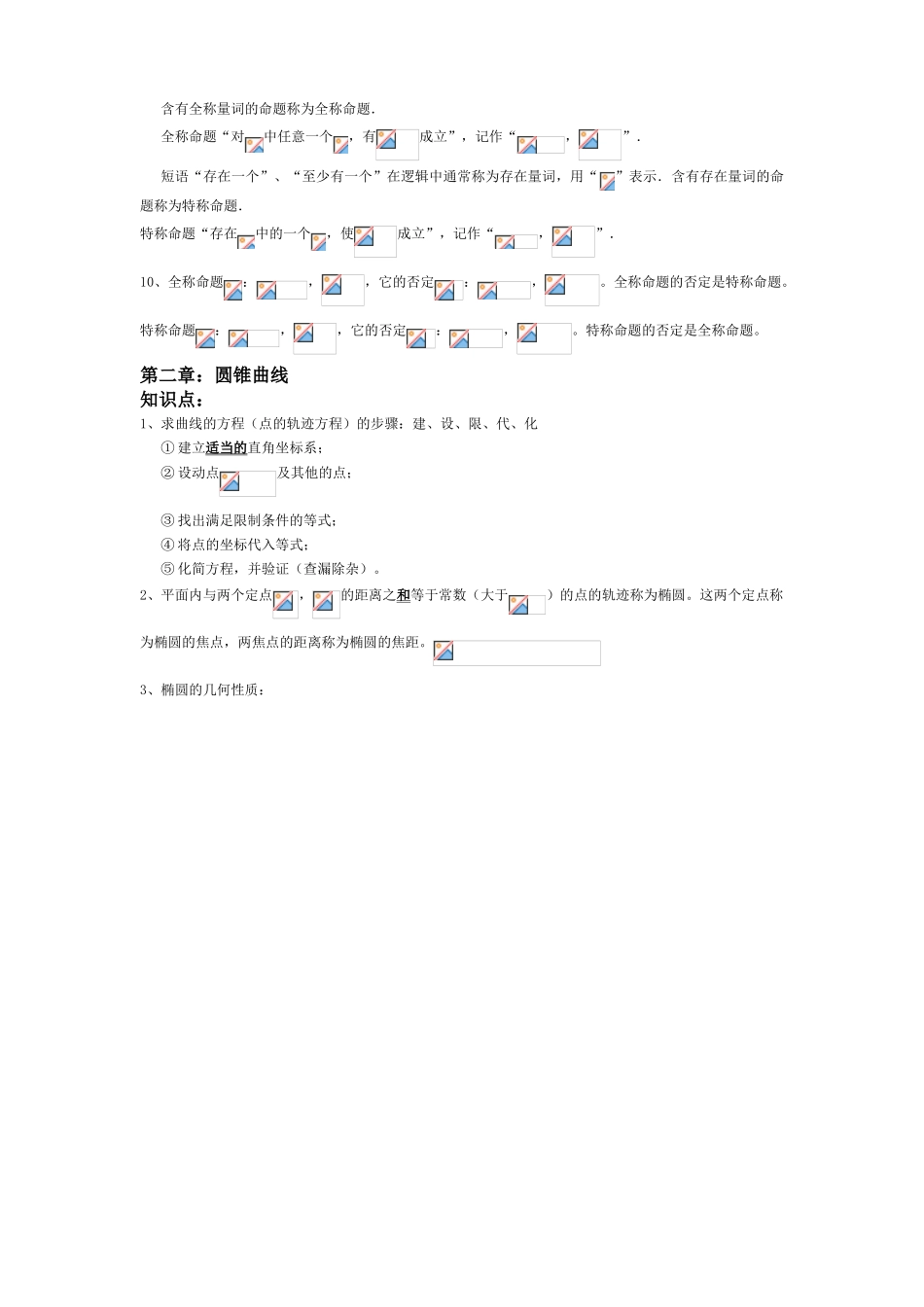 数学选修2-1知识点总结_第2页