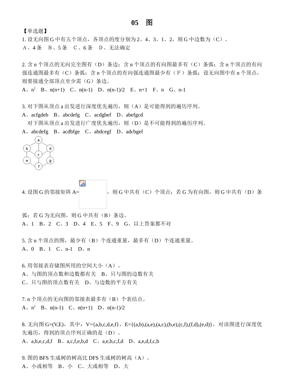 数据结构图习题_第1页