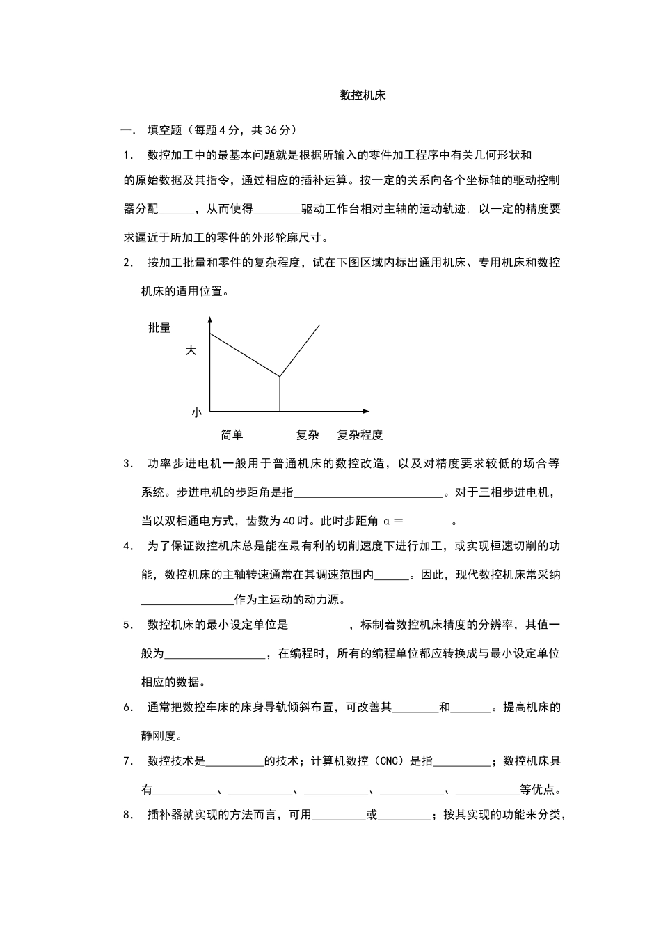 数控机床试卷及答案_第1页