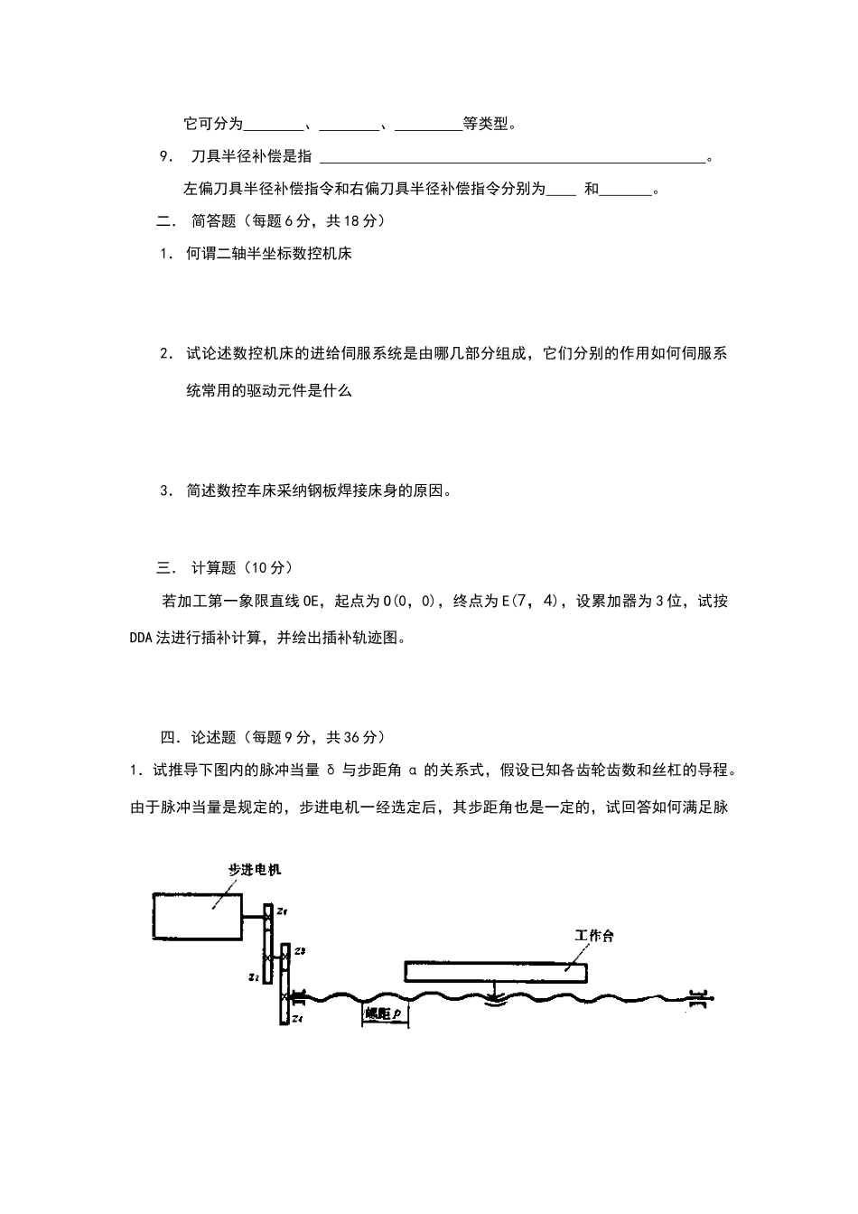 数控机床试卷及答案_第2页