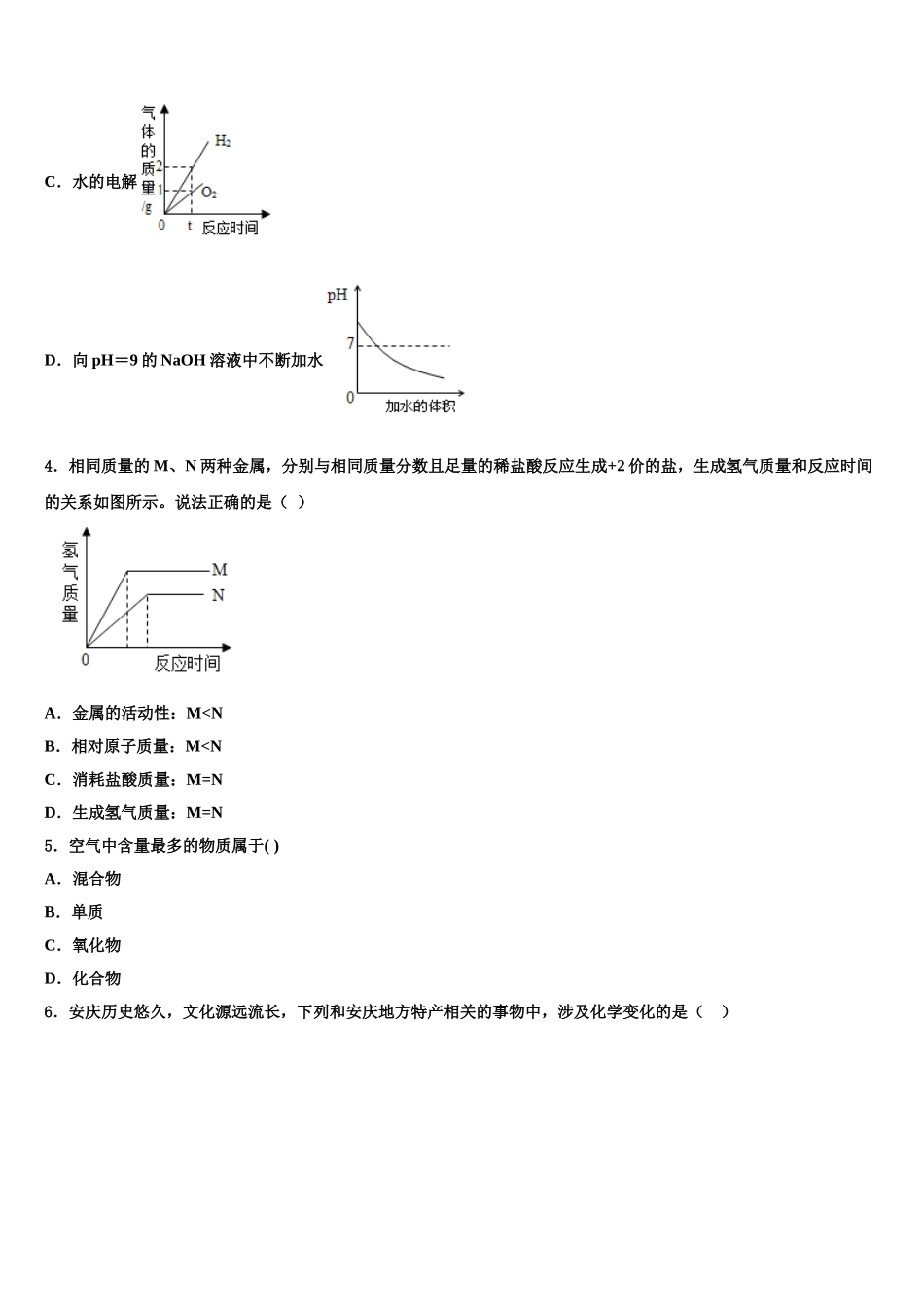 新希望教育达标名校中考化学猜题卷含解析_第2页