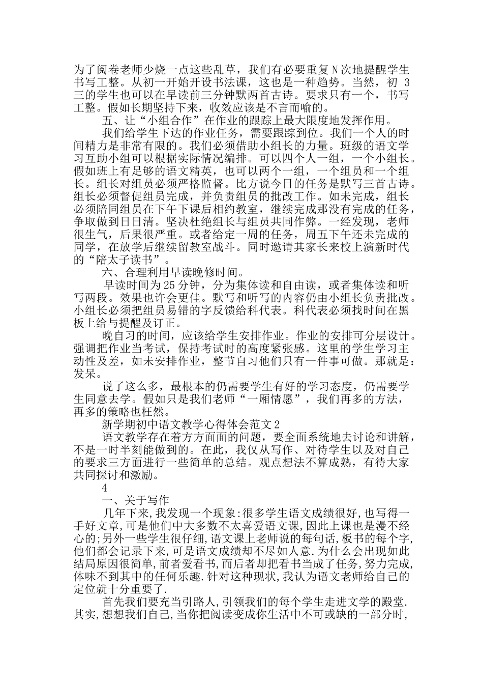新教师初中语文教学心得体会_第3页