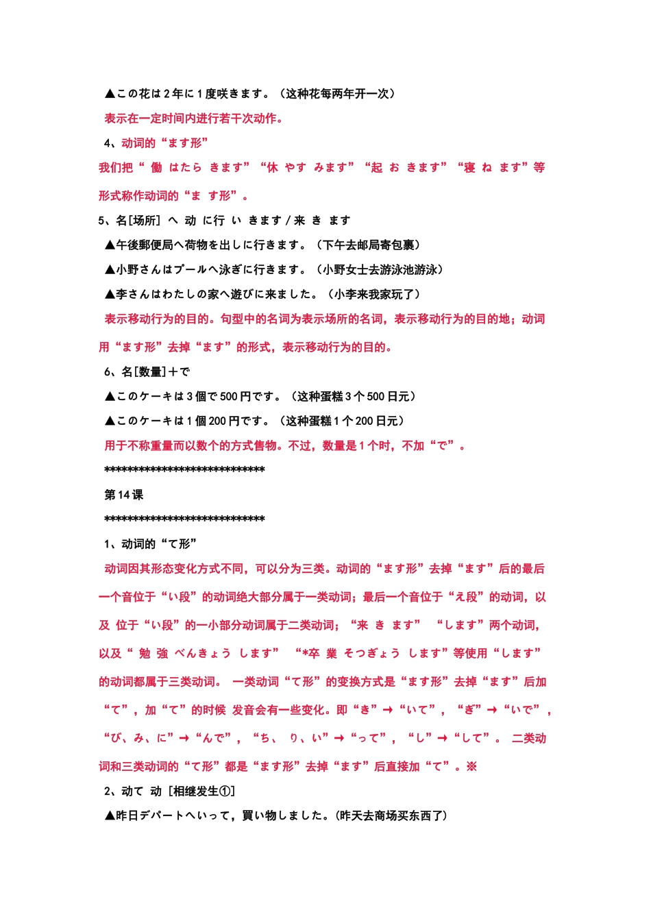 新版标准日本语初级语法上册13-16课_第2页