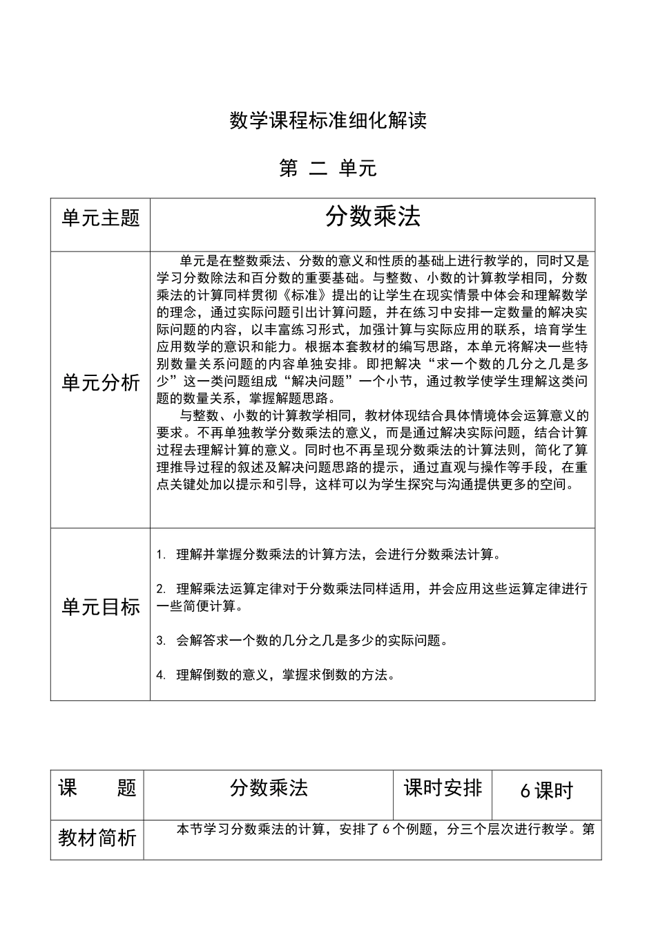 新课标人教版小学数学六年级课程标准细化解读_第3页