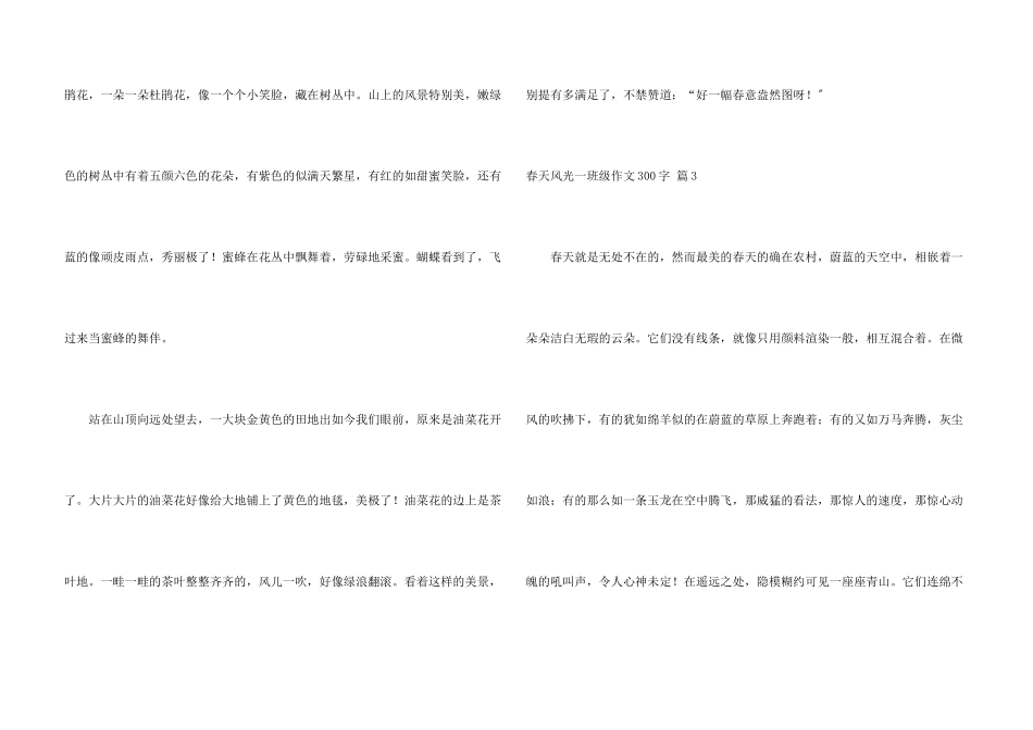 春天景色一年级300字汇总5篇_第3页