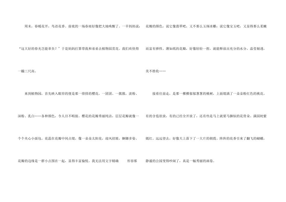 春天的美丽小学六年级五篇_第3页