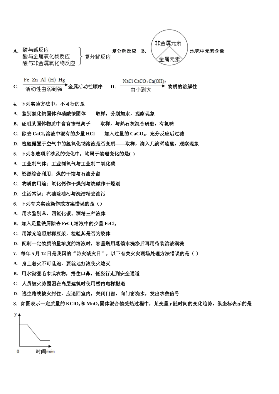 昭通市重点中学中考化学押题卷含解析_第2页