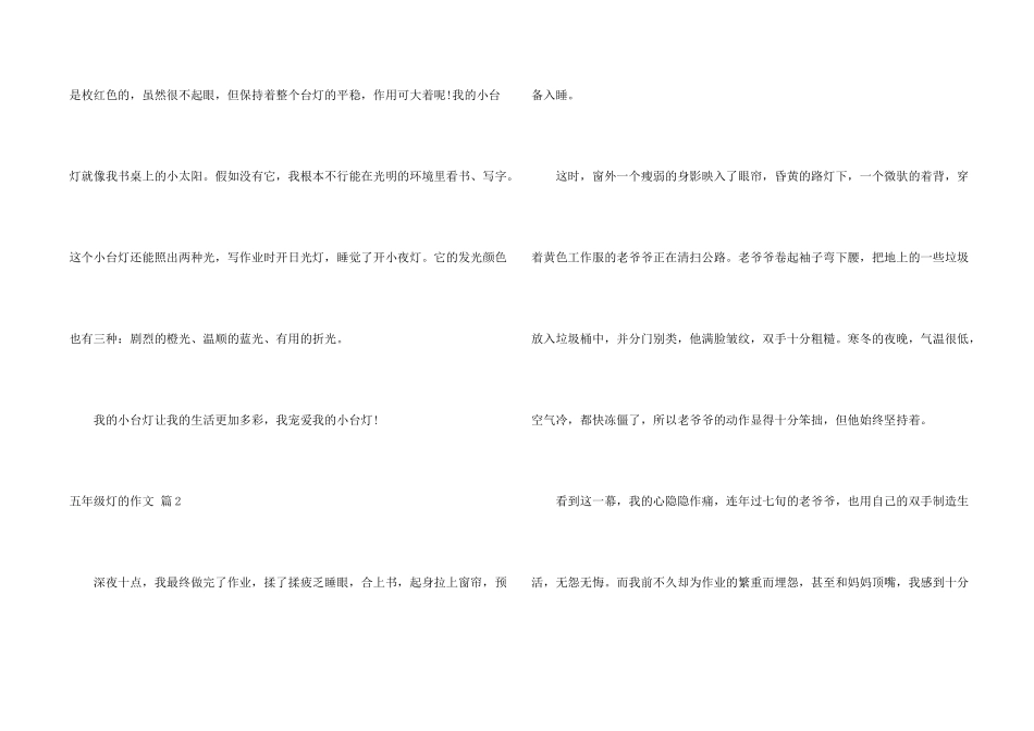 有关五年级灯的10篇_第2页