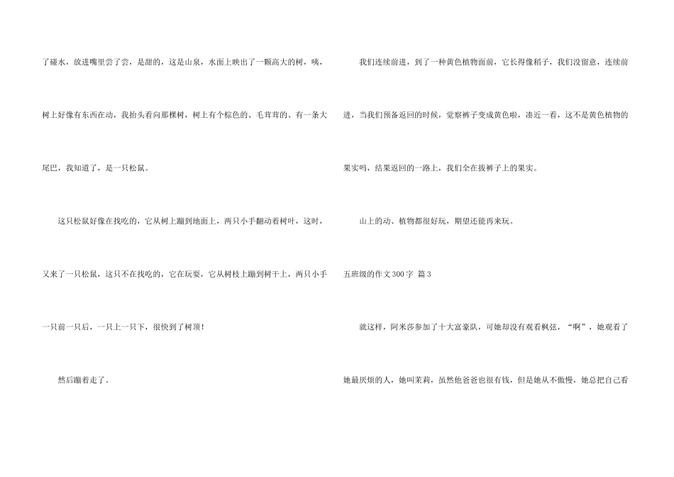 有关五年级的300字集锦六篇_第3页