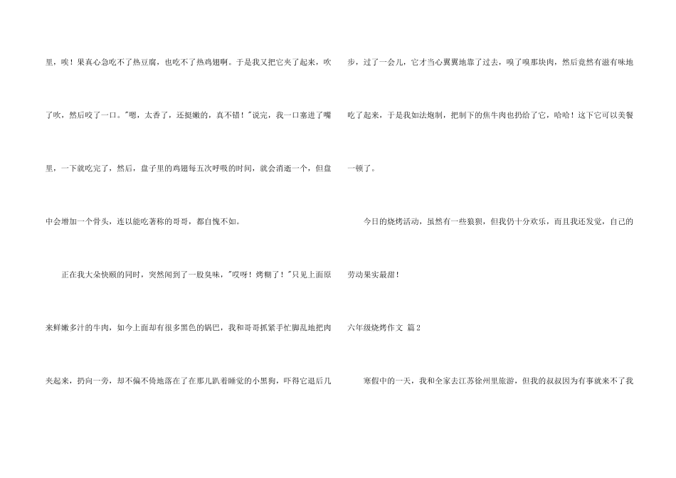 有关六年级烧烤锦集6篇_第2页