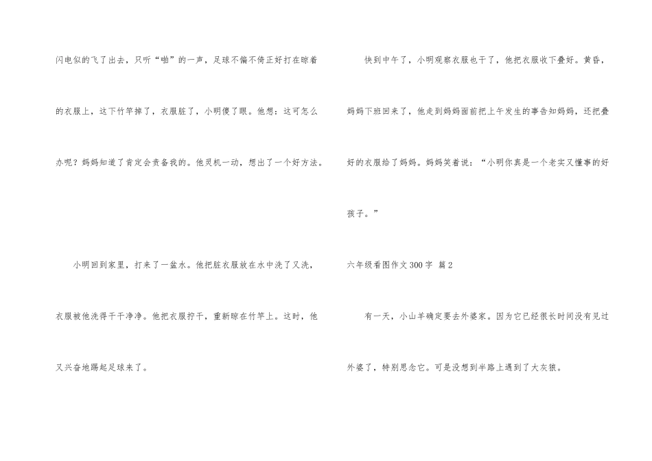 有关六年级看图300字锦集十篇_第2页