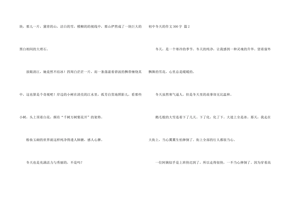 有关初中冬天的300字集合10篇_第2页
