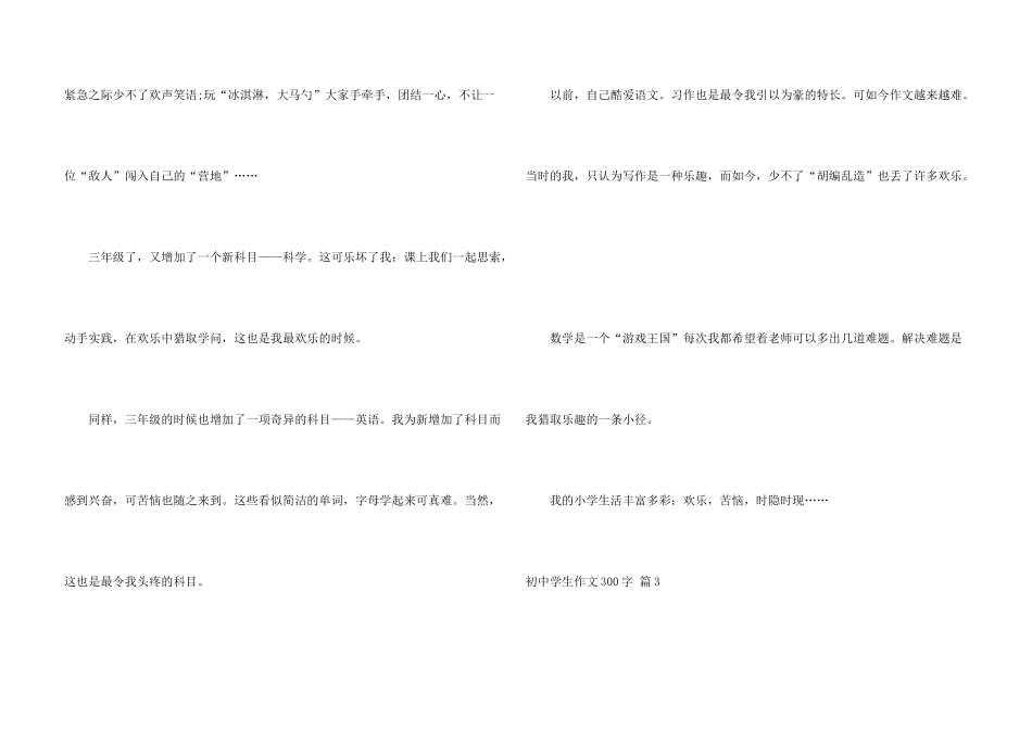 有关初中学生300字3篇_第3页