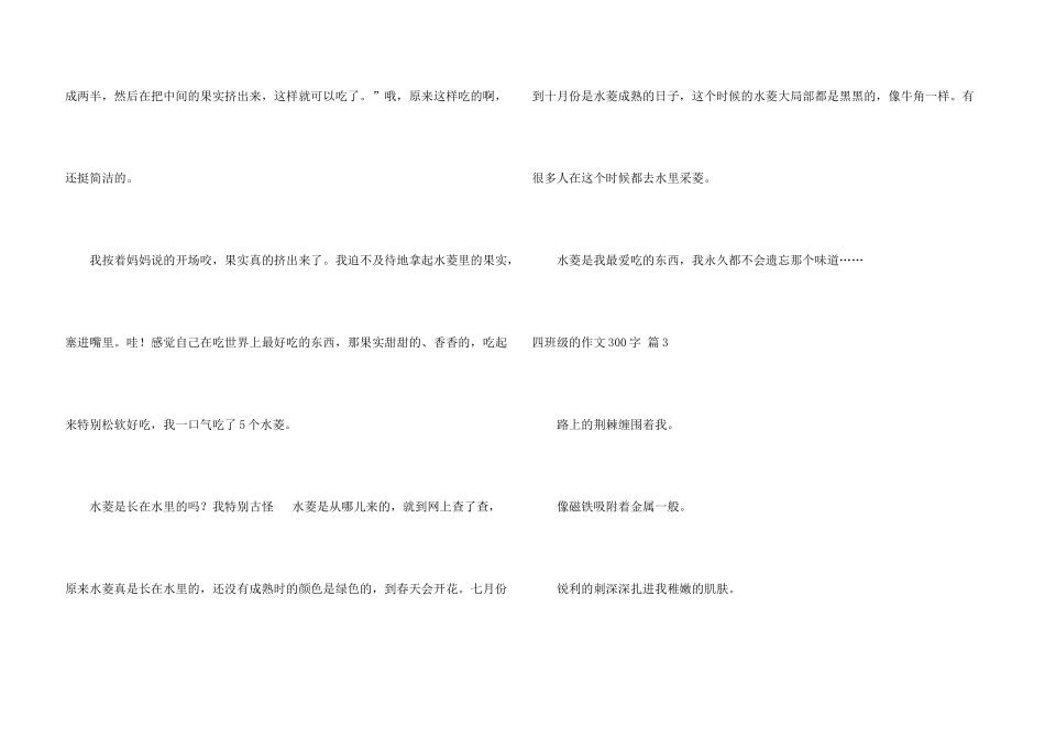 有关四年级的300字集锦9篇_第3页