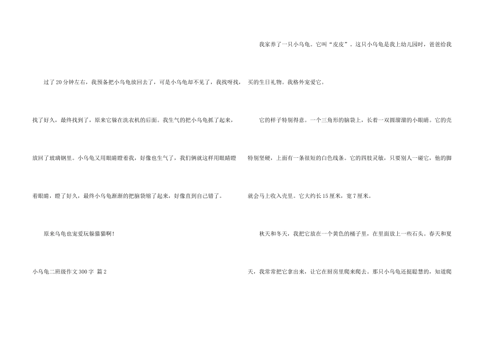有关小乌龟二年级300字3篇_第2页