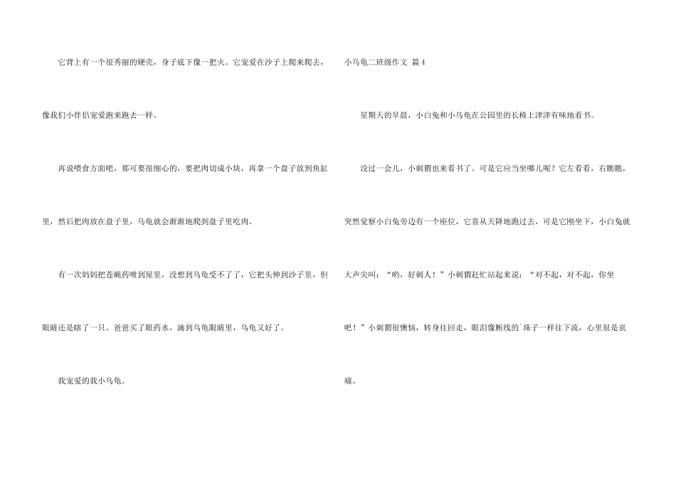 有关小乌龟二年级合集6篇_第3页