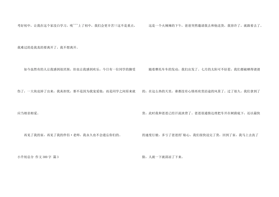 有关小升初满分300字集合8篇_第3页