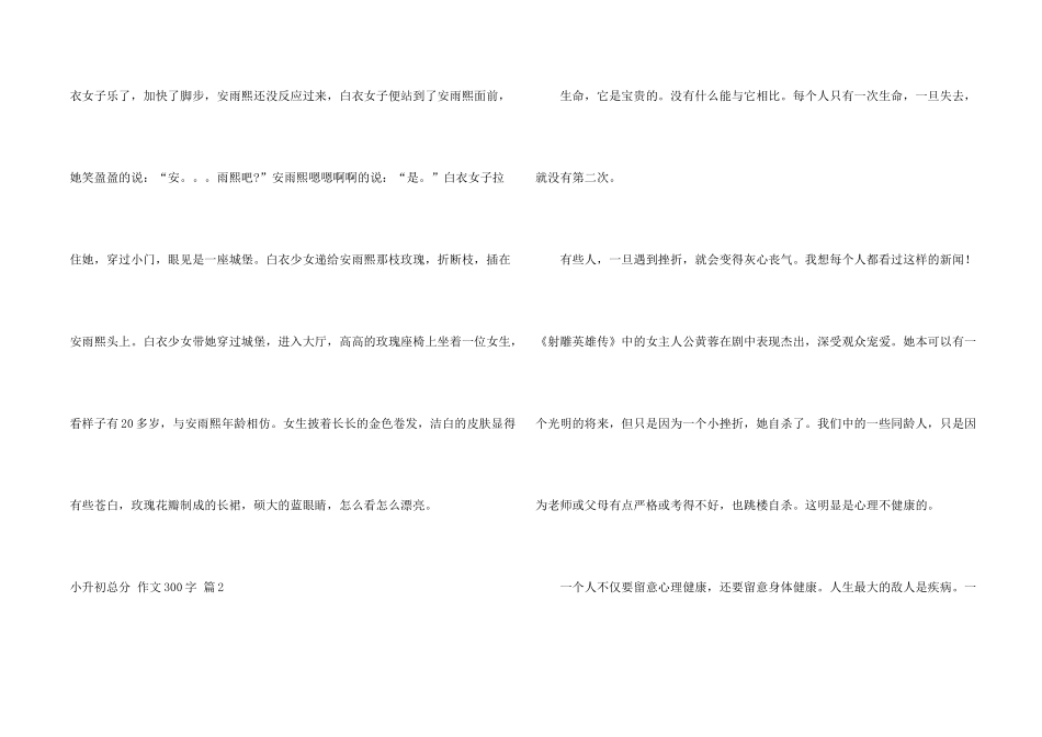 有关小升初满分300字集锦7篇_第2页
