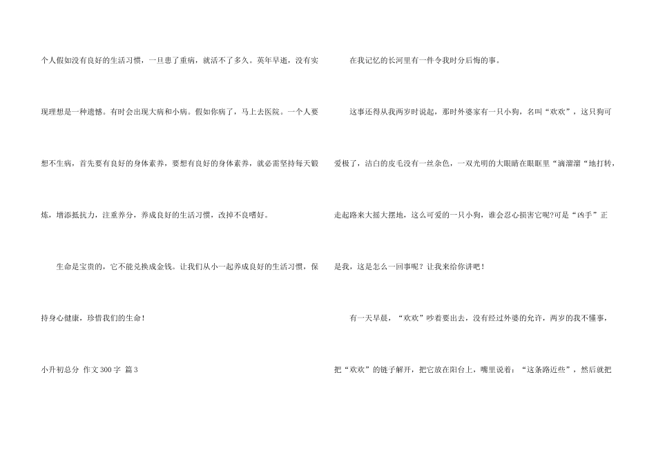 有关小升初满分300字集锦7篇_第3页