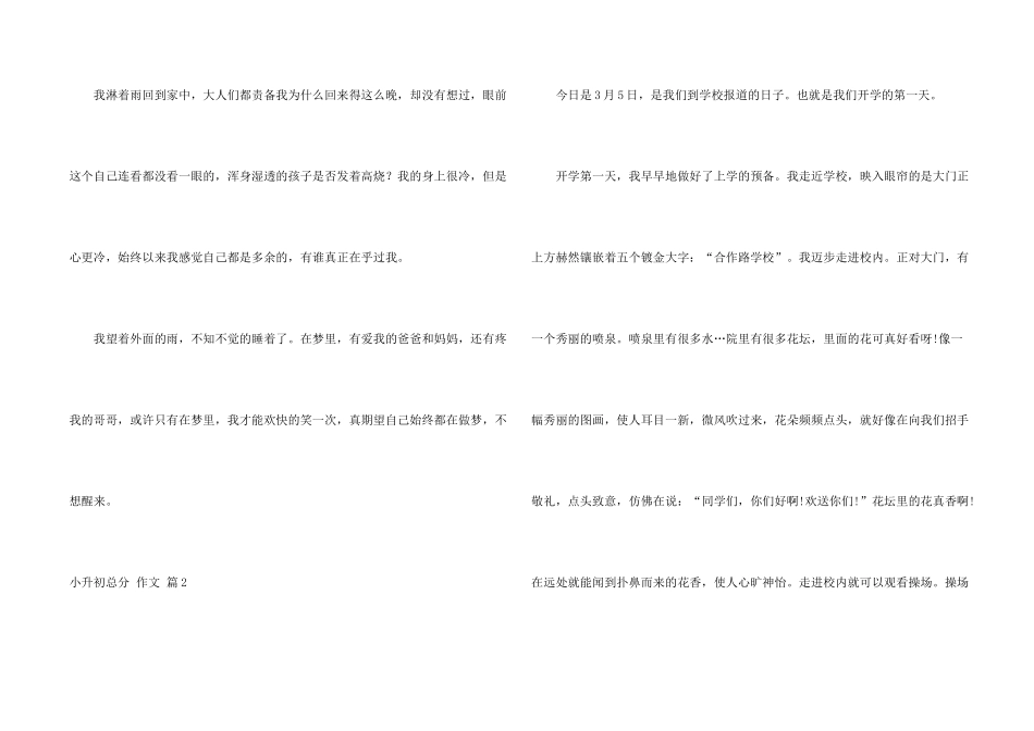 有关小升初满分汇总6篇_第2页