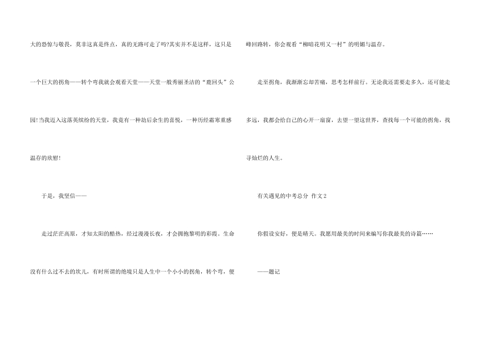 有关遇见的中考满分_第3页