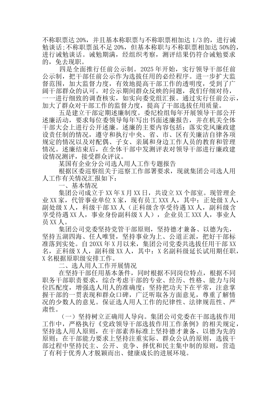 某国有企业分公司选人用人工作专题报告_第3页