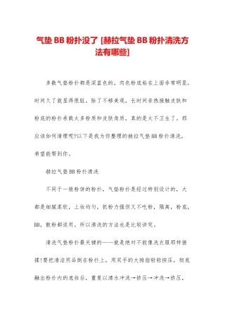 气垫BB粉扑没了-