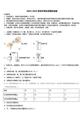 江南省郸城县重点中学中考二模化学试题含解析