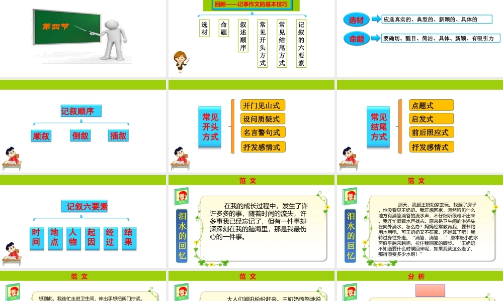 小学作文通关秘籍（35讲）-记事作文4 课件