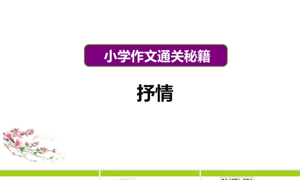 小学作文通关秘籍（35讲）-抒情1 课件
