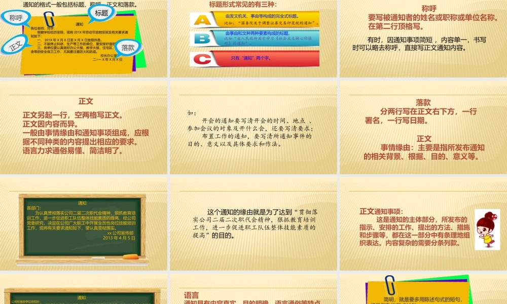 小学应用文写作全辅导（25讲）--通知2 课件
