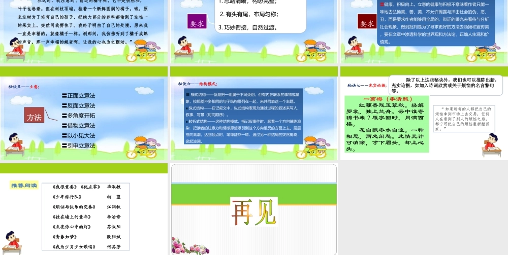 小学生作文重点题目讲解（33讲）——烦恼的事 课件