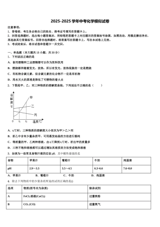 泰州市中考化学仿真试卷含解析
