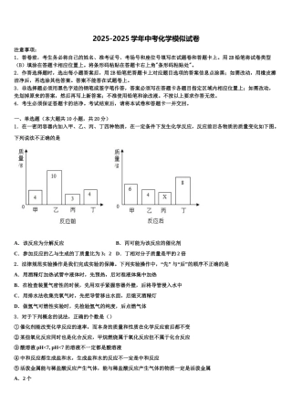 济南市莱芜地区重点中学中考化学最后冲刺浓缩精华卷含解析