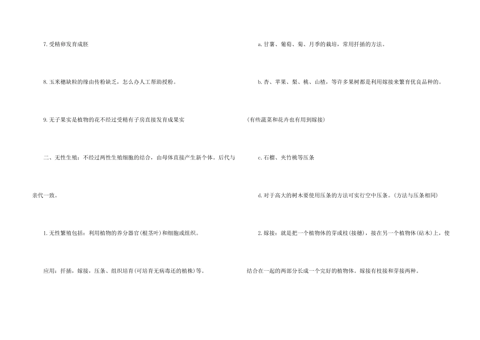 济南版八年级下册生物知识点总结_第2页