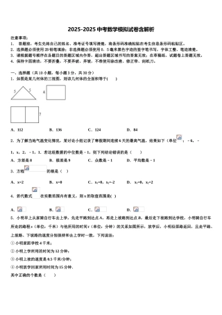 海南海口市重点达标名校中考数学猜题卷含解析