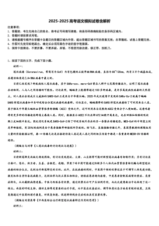 海南省三亚高三第三次模拟考试语文试卷含解析