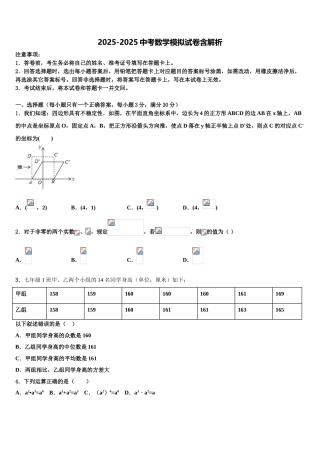 海南省海南师范大附属中学中考三模数学试题含解析