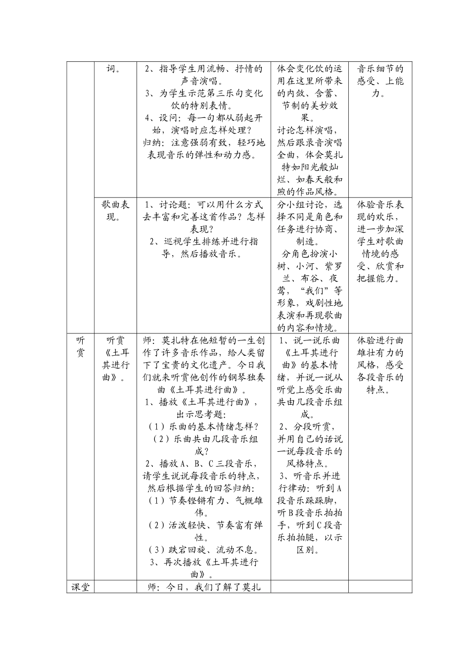 湘教版音乐五年级下册《音乐家莫扎特》教学设计_第2页