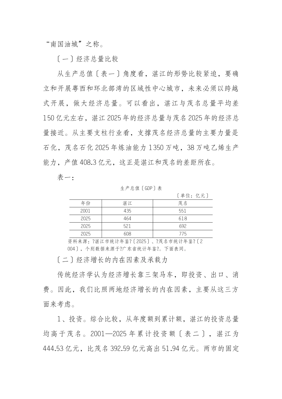 湛江与茂名经济发展比较分析_第2页