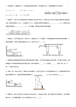 滑轮和滑轮组难题